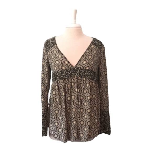 Free People Rolling Peplum Hill Tunic Top Small - Picture 1 of 6